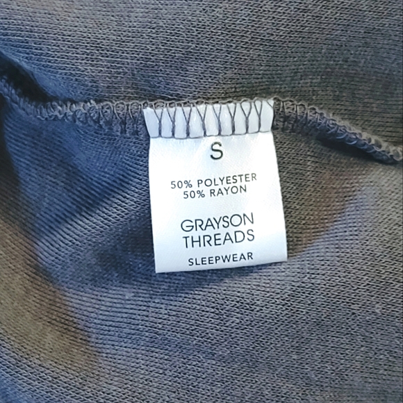 GRAYSON THREADS DARK GRAY FLEECE WINTER SLEEPWEAR TOP WOMEN'S SIZE S - Picture 5 of 7